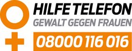 Logo Hilfetelefon Zeichen f&uuml;r Frauen und die Telefonnummer