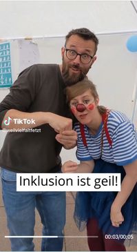 Screenshot eines Tiktok Videos: Inklusion ist geil